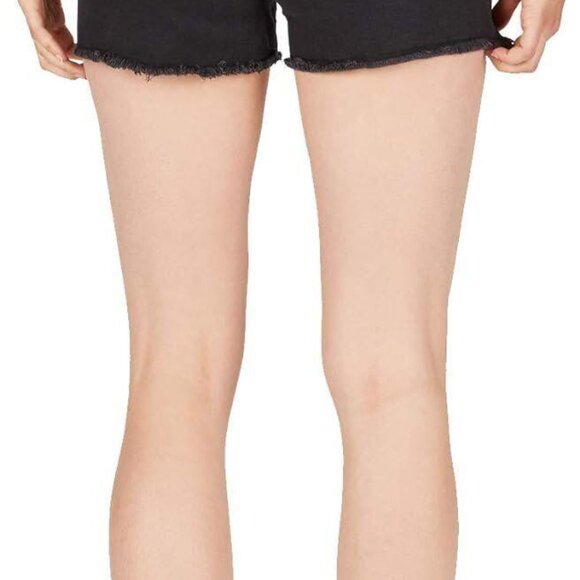 NUMERO Women's High Rise Black Denim Jean Shorts Size 28 - Picture 3 of 3